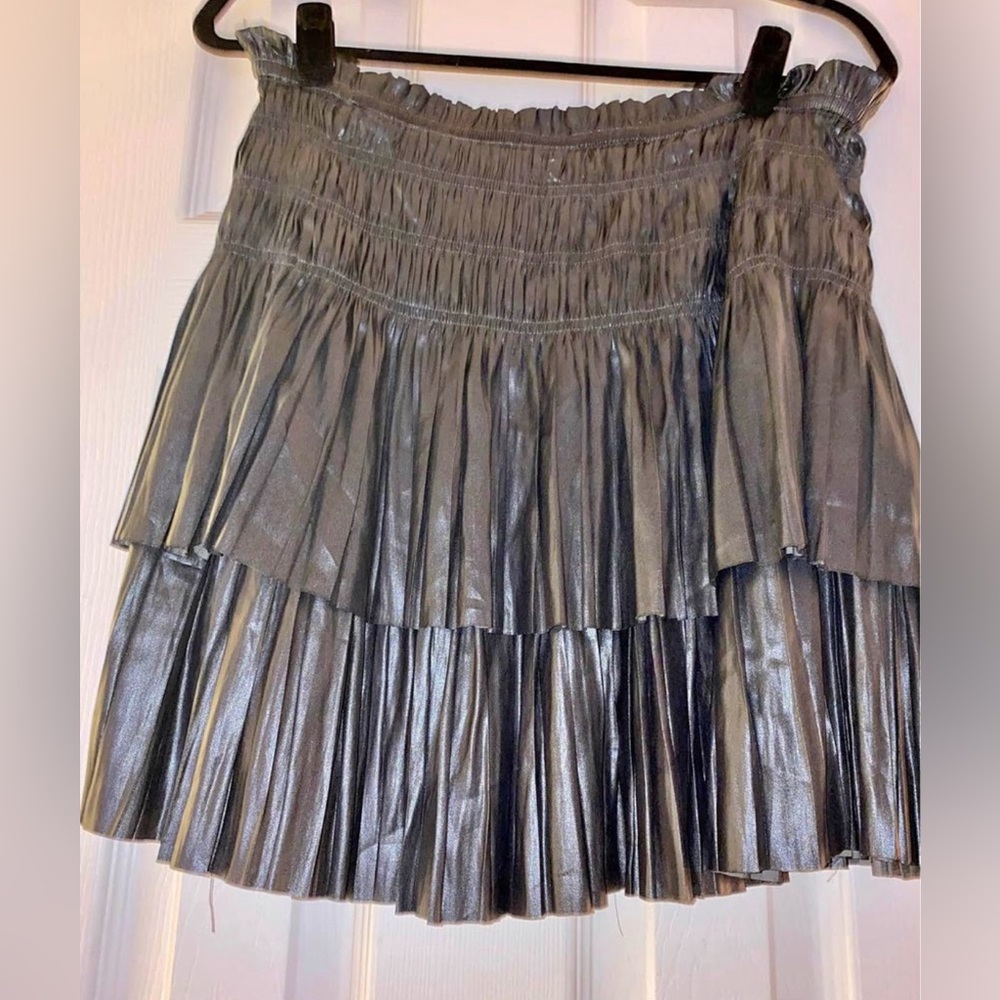 Metallic Gray Skirt